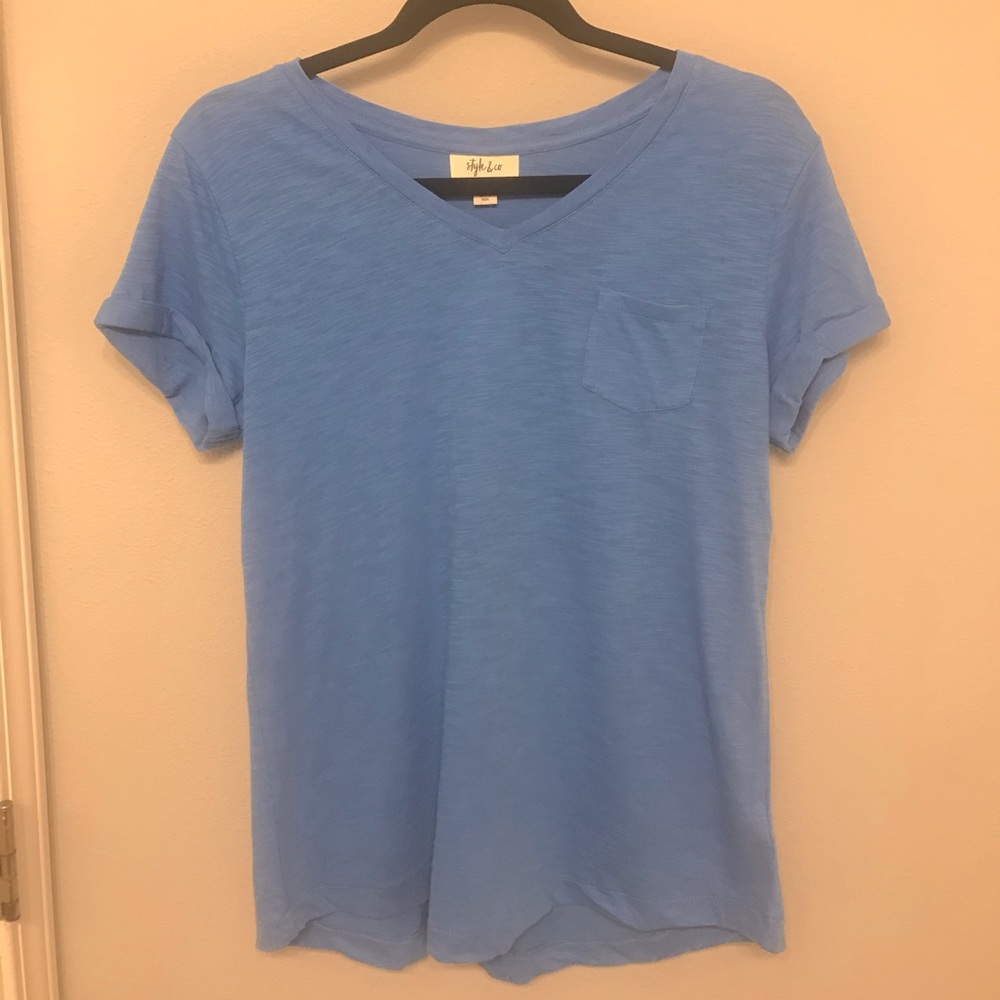 Style & Co beach blue T-shirt, PM